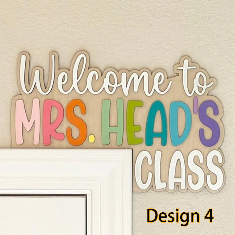 Personalized Teacher Door Sign, Classroom Door Hanger
