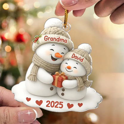 Personalized Grandma Acrylic Ornament