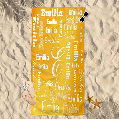Personalized Name Beach Towel - Super Soft