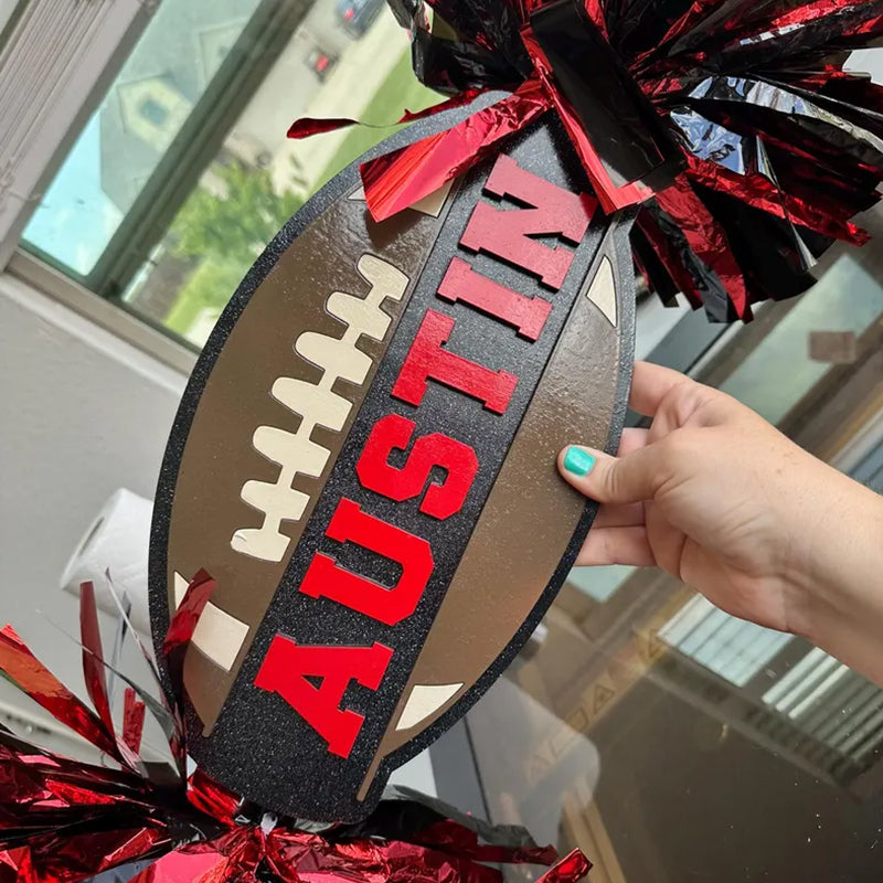 Pom Pom Sign Custom Cheer Stick - Game Day Signs