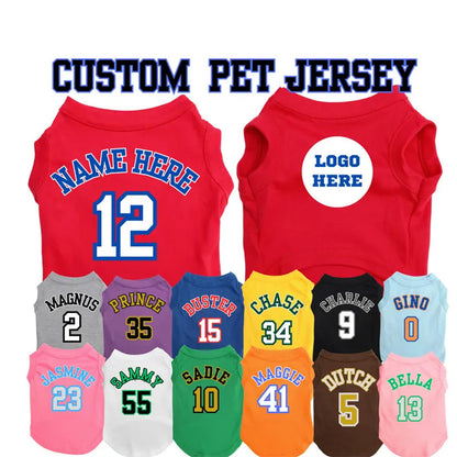 Custom Dog Jersey with Logo Personalize with Name
