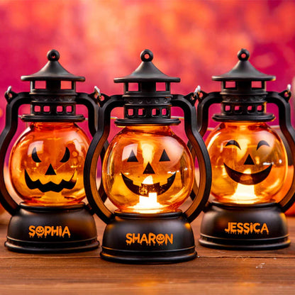 Personalized Halloween Pumpkin Lanterns, Kids Halloween Light