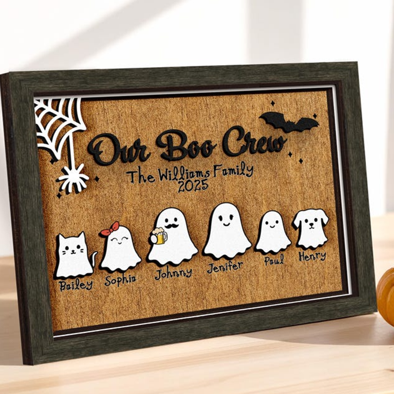 Personalized Halloween Family Sign,Boo Family,Cute Halloween Decor
