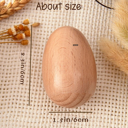 Personalized wooden musical egg, Musical Wooden Easter Egg Shakers