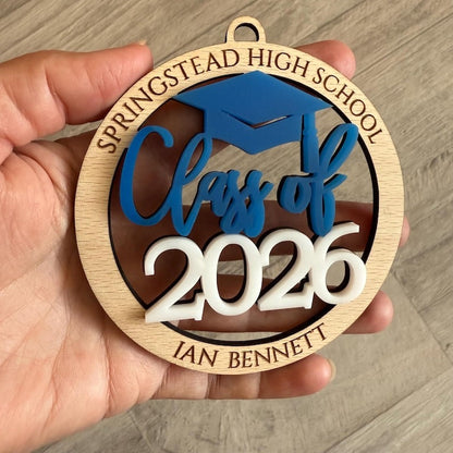 Personalized University Graduation Ornament Class of 2025 2026