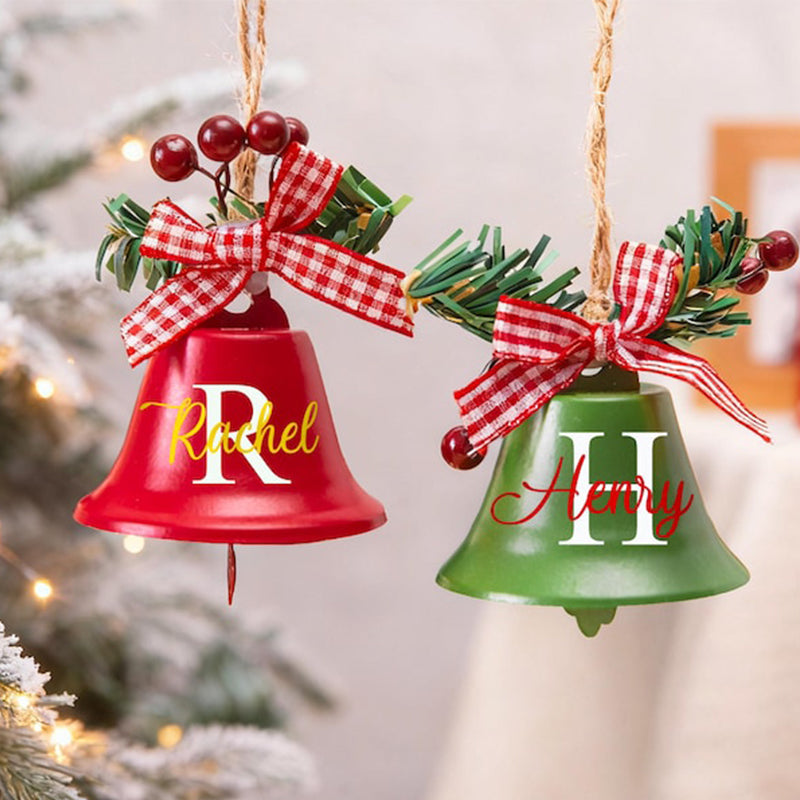 Personalized Christmas Jingle Bell, Custom Christmas Bell, Bell Ornament