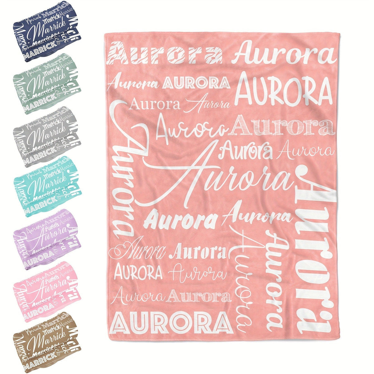 Personalized Flannel Blanket Custom with Name