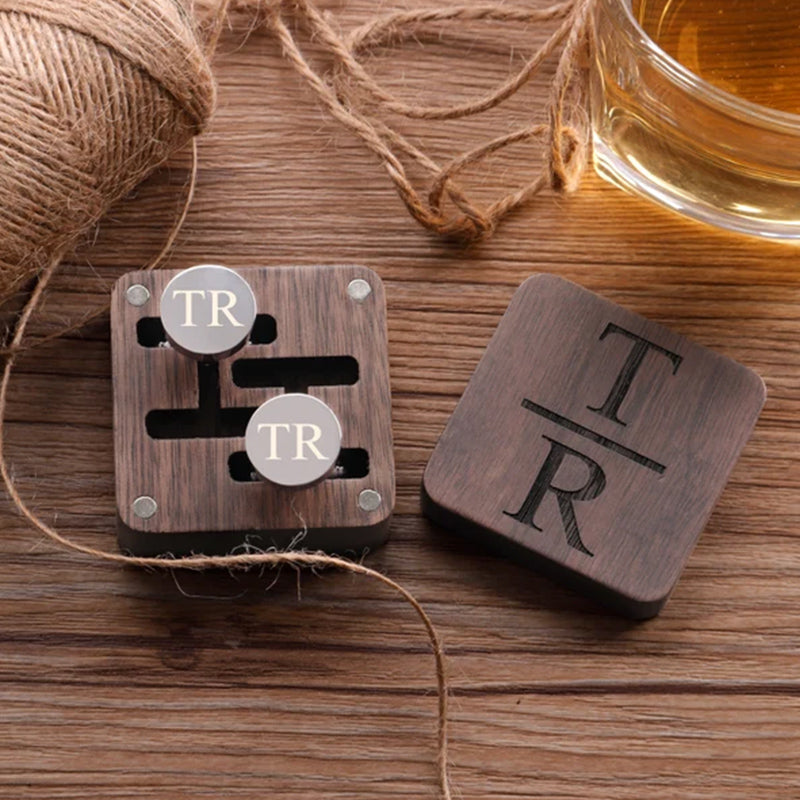 Groomsmen Cufflinks, Groomsmen Gifts, Personalized Cufflinks for Men