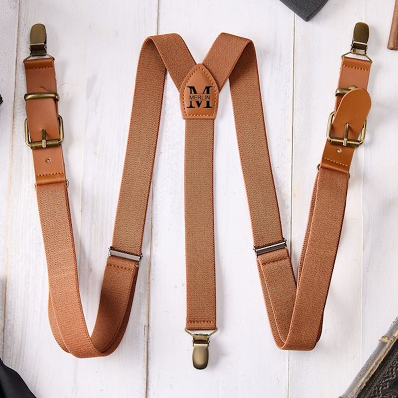 Personalized Groomsmen Suspenders, Rustic Wedding, Suspenders Best Man