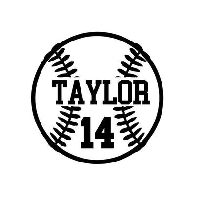 Baseball Softball Helmet Decal, Personalized, Baseball Softball Sticker