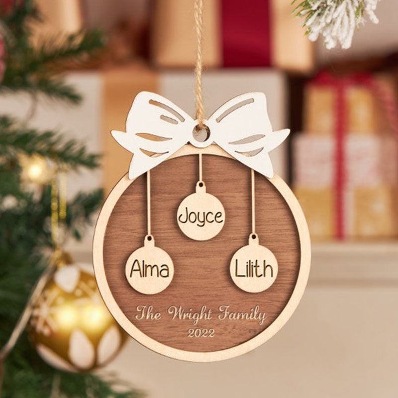 Custom Family Ornament,Personalized Christmas Ornament,Family Christmas Ornament,Home Sign Ornament,Family Christmas Gift
