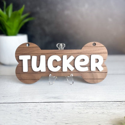 Personalized Crate Sign, Custom Dog Decor, Hanging Crate Sign, Custom Crate Sign, Dog Bone Sign