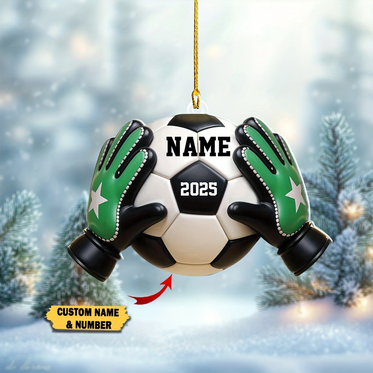 Personalized Soccer Ornament