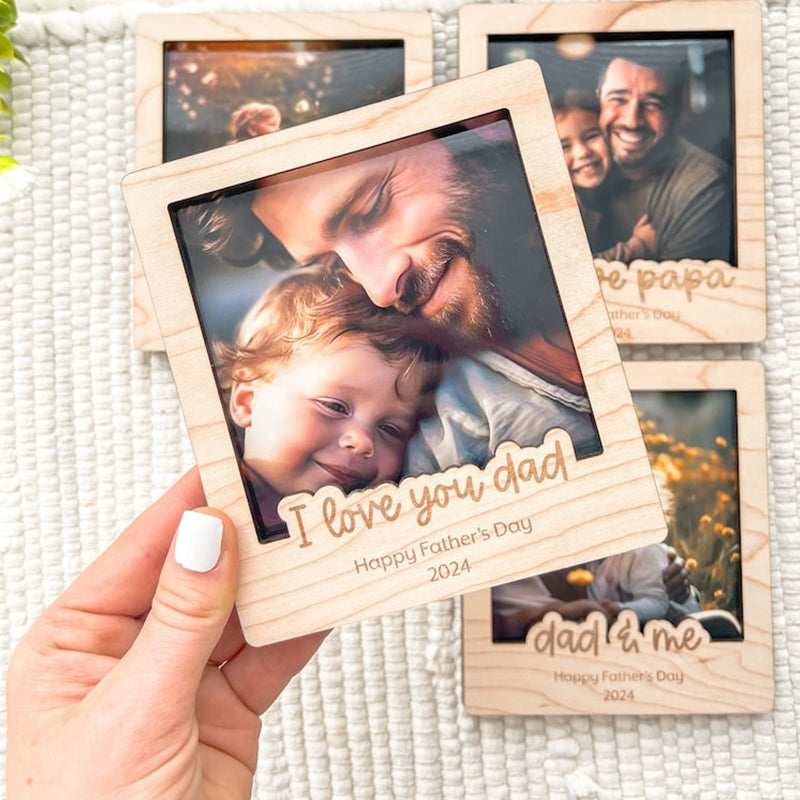 Personalized Fridge Magnet, Custom Photo Frame, Father’s Day Frame