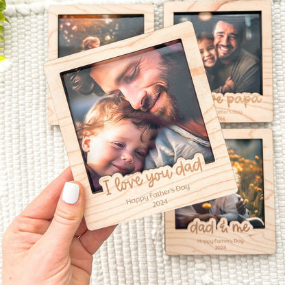 Personalized Fridge Magnet, Custom Photo Frame, Father’s Day Frame