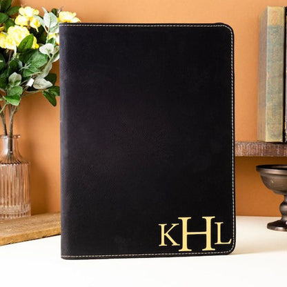 Personalized Refillable Portfolio, Custom Portfolio With Zipper,Personalized Padfolio