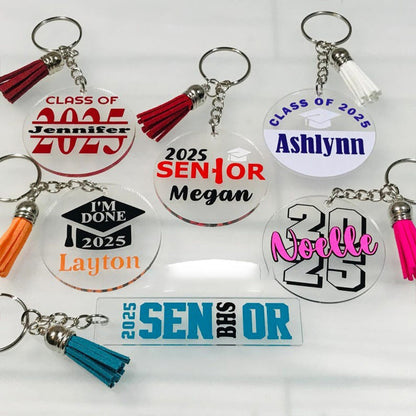 Personalized Graduation Keychain 2025, Graduate Gift, Senior 2025 Gift Idea