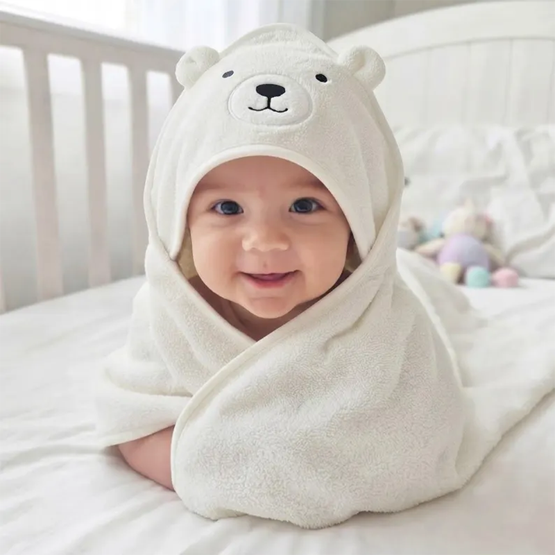Custom Baby Hooded Towel with Name, Baby Shower Gift