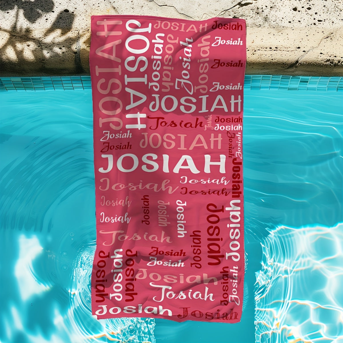 Unisex Personalized Beach Towel, Quick Drying Lightweight Custom Name Bath Towel