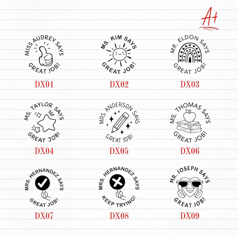 Personalized Name Teacher Stamp, Best Teacher Gift