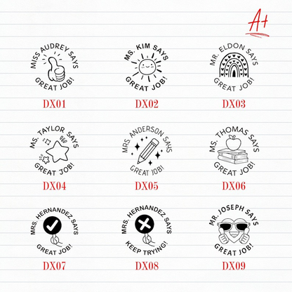 Personalized Name Teacher Stamp, Best Teacher Gift