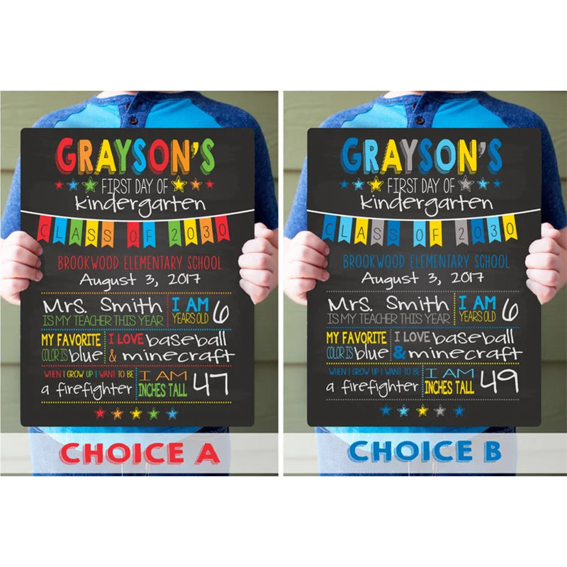 First Day of School Sign - Last Day of School Sign - Back To School Chalkboard