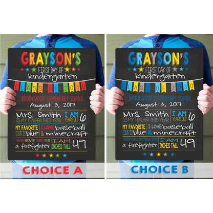 First Day of School Sign - Last Day of School Sign - Back To School Chalkboard