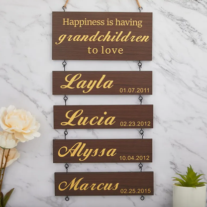 Grandchildren Sign,Personalized Grandparent Sign