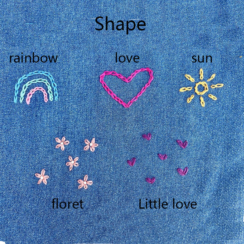 Custom Hand Embroidered ， Hand Lettered Denim Jacket Toddler, Kid Sizes