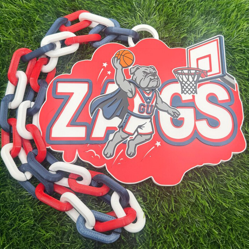 Custom Sports Turnover Chain, Oversized Medallion, Team mascot, Custom Colors