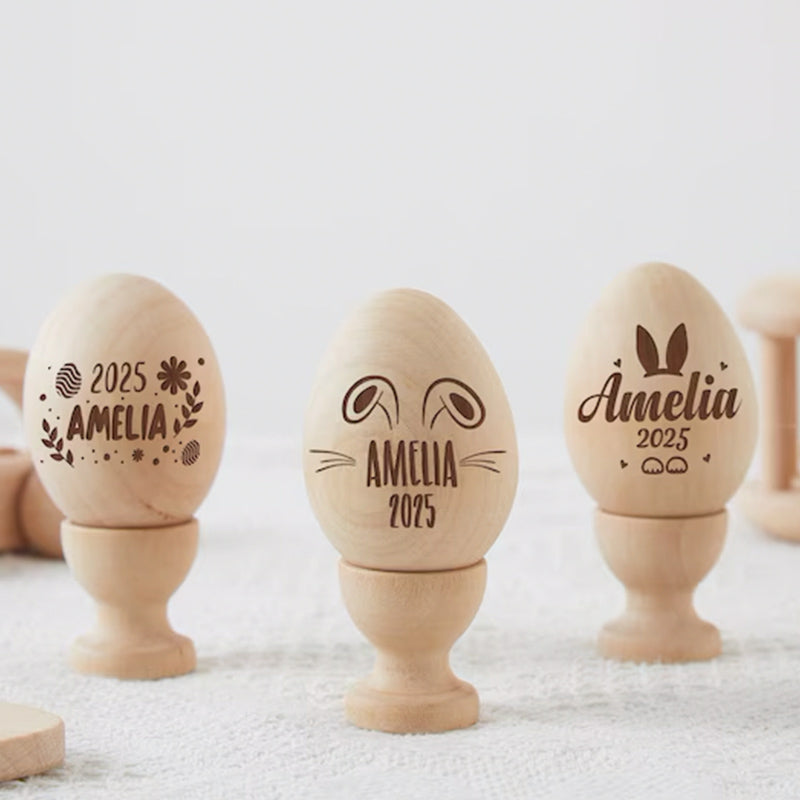 Wooden Easter Eggs, Personalized Wooden Egg
