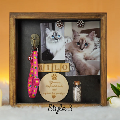 Pet Memorial Shadowbox, Dog Condolence Gifts, Pet Loss Sympathy Gifts, Pet Shadow Box
