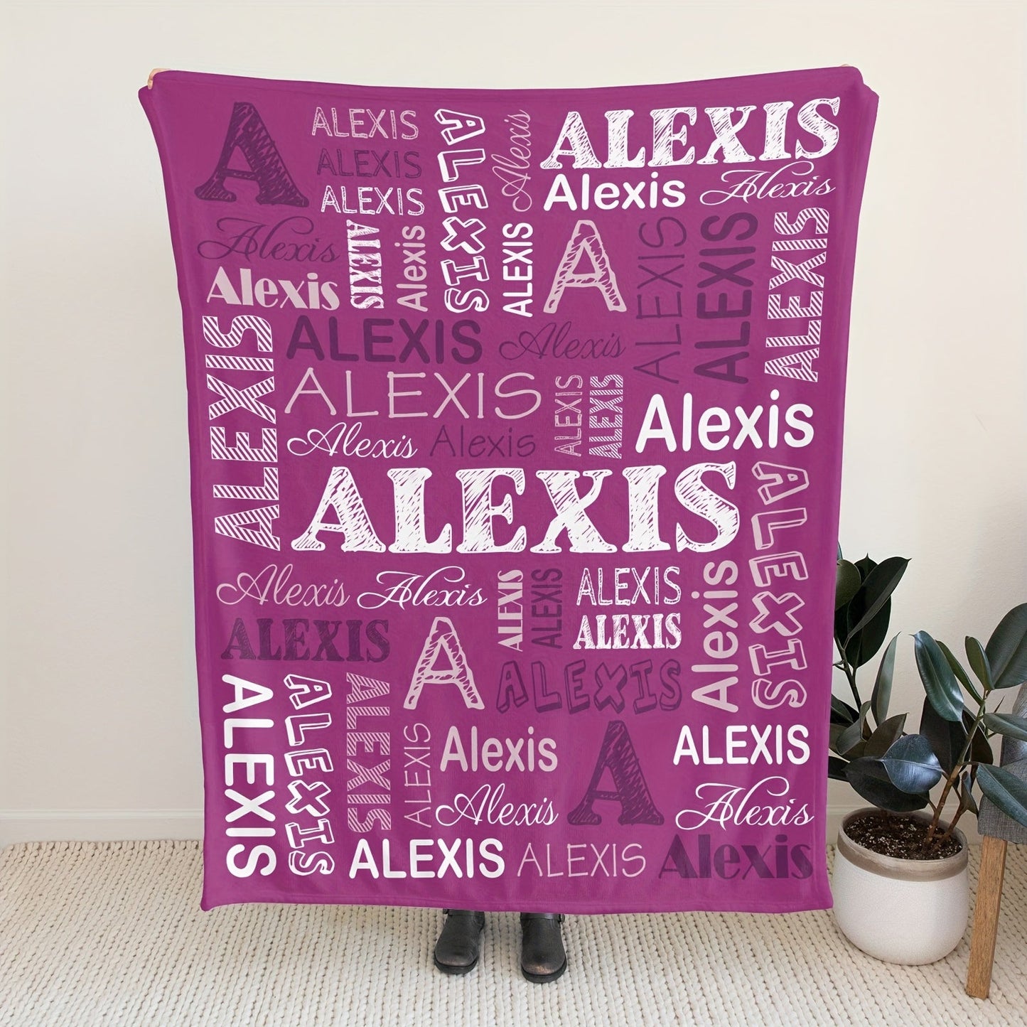 Custom Name Blanket - Soft and Warm Flannel Personalized Blanket