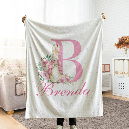 Custom Baby's First Easter Name Blanket