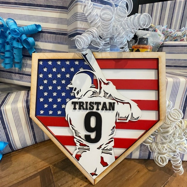 Personalized Baseball Gift for Boys, 3D Baseball Plaque, Softball Name Sign for Boy or Girl Ball Player