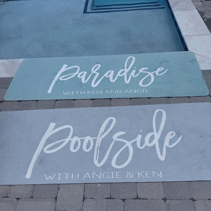 Customized Poolside Runner Mat - Personalized Lake House Mat