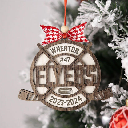 Personalized Hockey Christmas Ornament