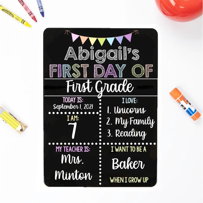 First and Last Day of School Sign, Liquid Chalk Dry Erase School Board