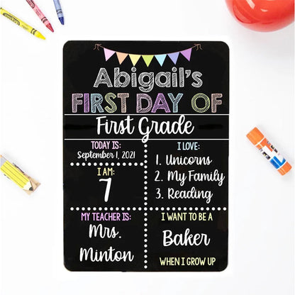 First and Last Day of School Sign, Liquid Chalk Dry Erase School Board