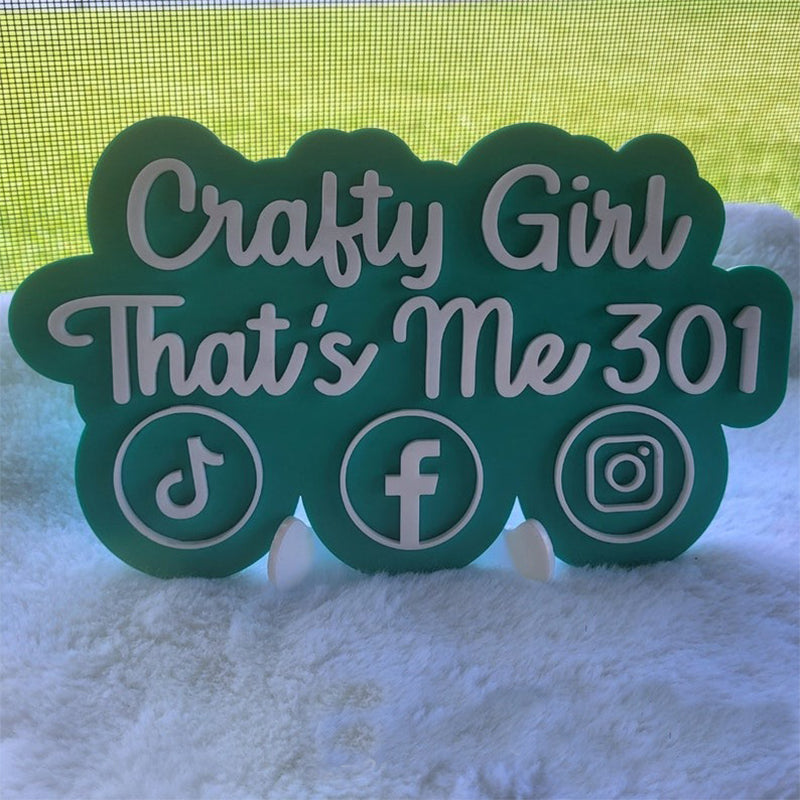 Acrylic Social Media Sign, Hashtag, Username, Photo Prop