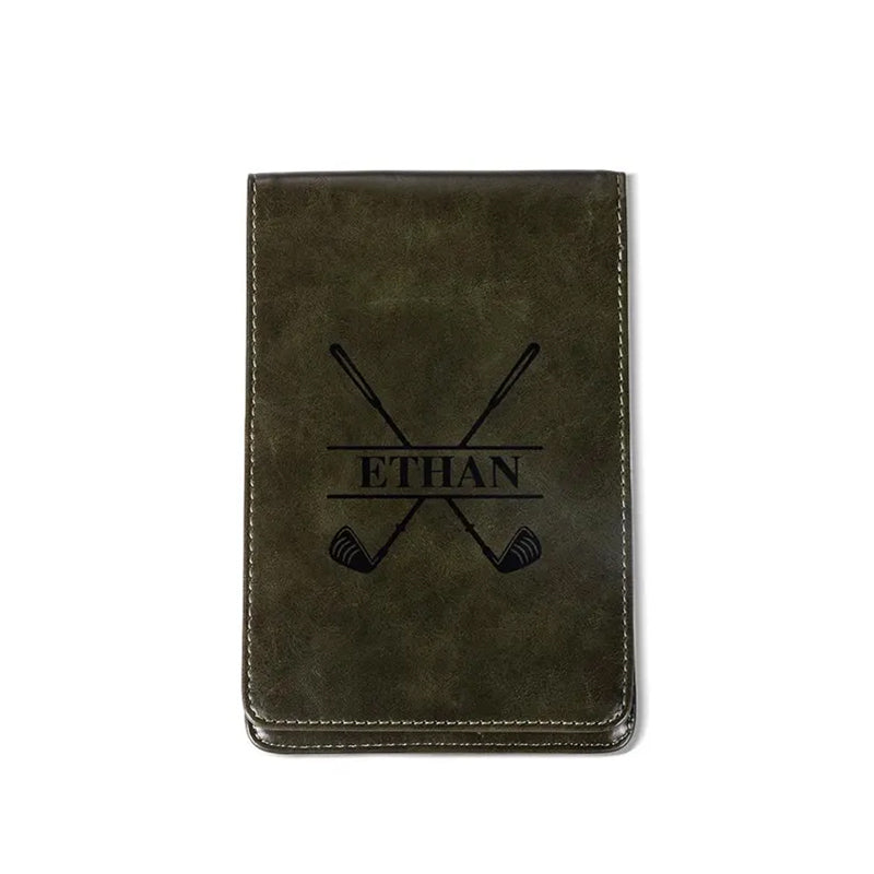 Leather Golf Scorecard Holder Yardage Book Cover