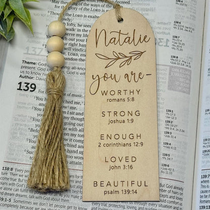 Bible bookmarks, personalized Baptism gift, first communion
