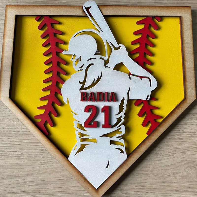 Personalized Baseball Gift for Boys, 3D Baseball Plaque, Softball Name Sign for Boy or Girl Ball Player