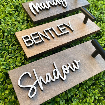 Custom Dog Leash Holder - Wood Leash Holder