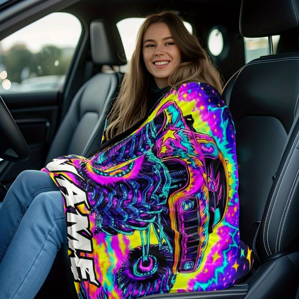 Mixed Color Radiant Fantasy Printed Digital Soft Flannel Blanket