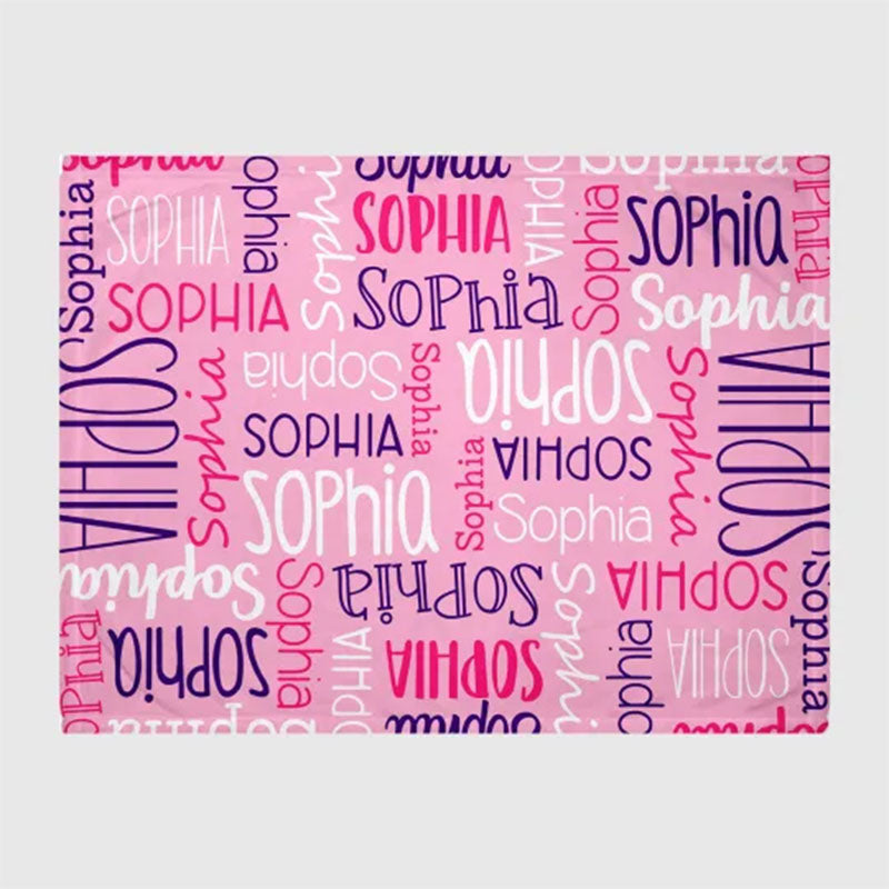 Custom Blanket with Name - Personalized Blanket - Name Blanket