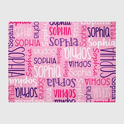 Custom Blanket with Name - Personalized Blanket - Name Blanket