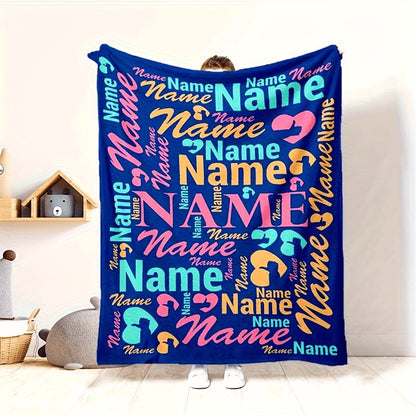 Creative Blanket, Custom Name Blanket, Soft Blanket For Bedroom Sofa