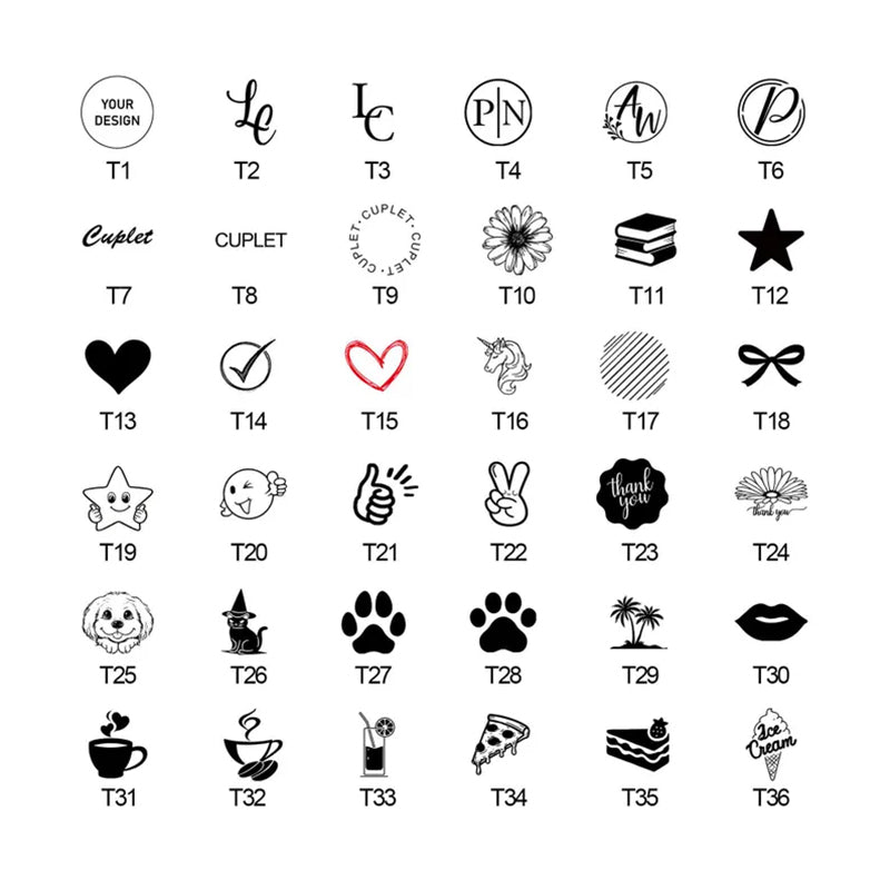 Custom Mini Loyalty Card Stamp · Custom Mini Rubber Logo Stamp