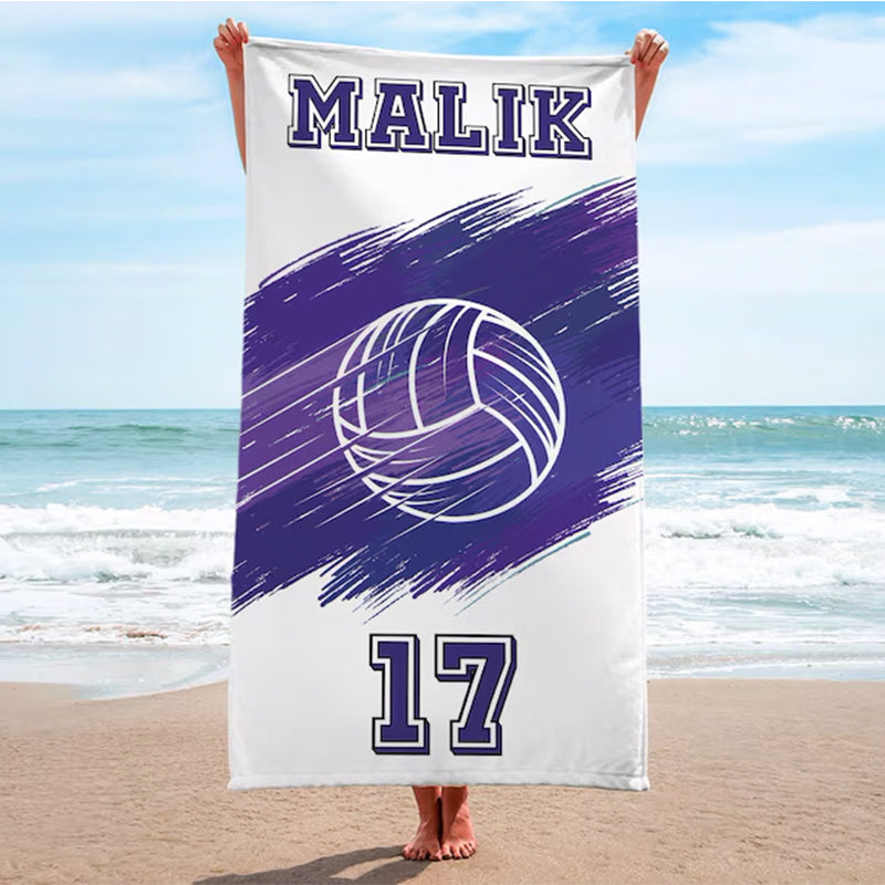 Custom Volleyball Team Towel, Personalized Team Gift